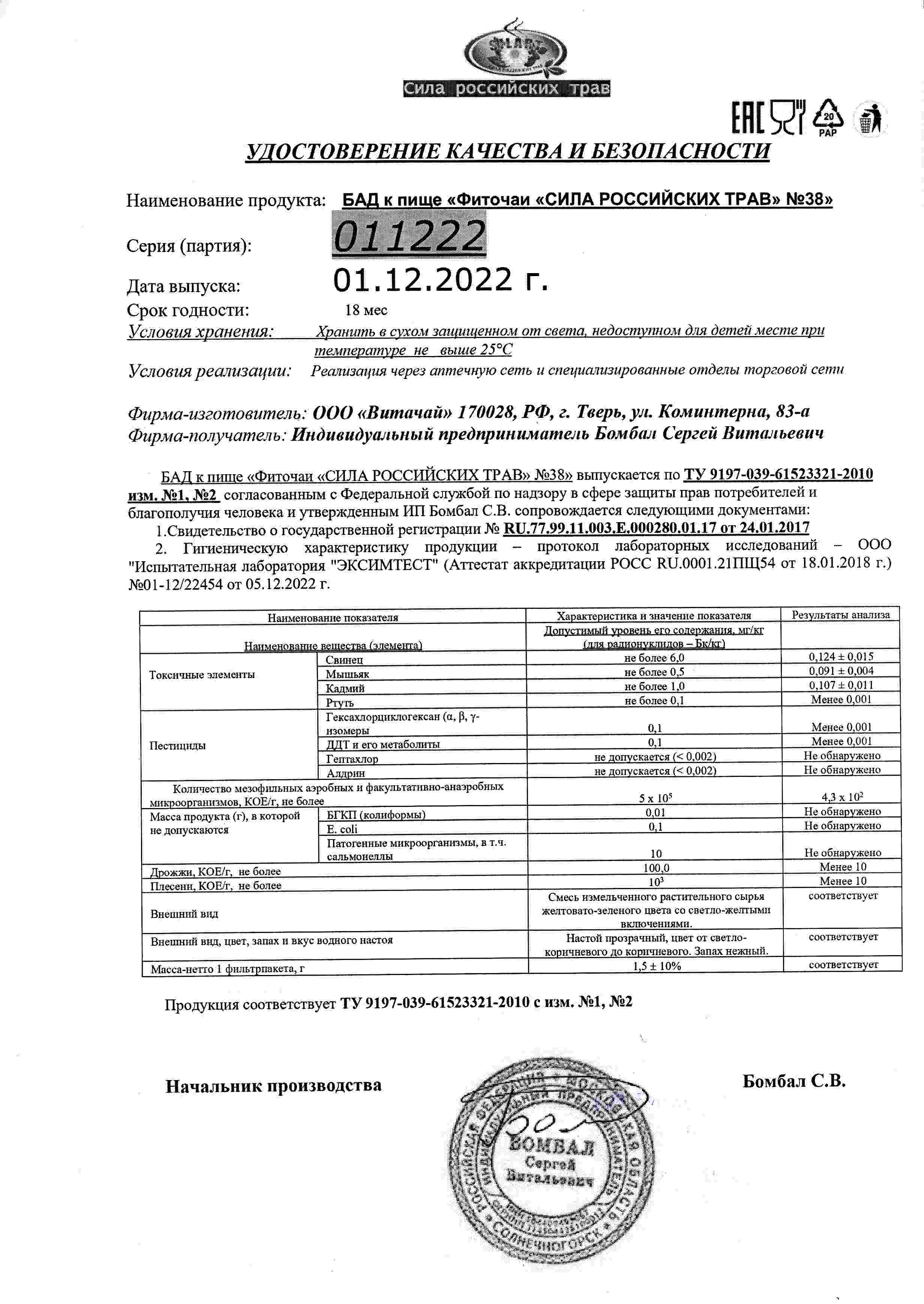 Паспорт №122022